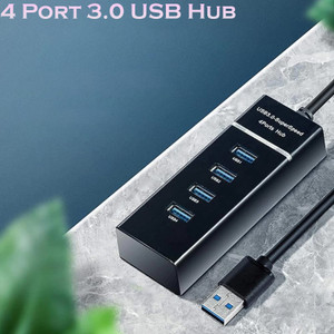 Wanzhow New USB HUB 3.0 4 Port USB Hub 3.0 Adapter Cable with 5Gbps Speed Laptop, PC Computers, with Led Indication USB Hub