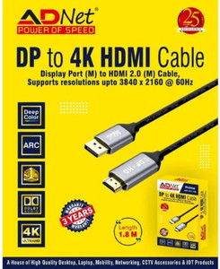 ADNet ADNET DP TO 4K HDMI CABLE ADP-DH-1184 USB Cable