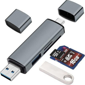 En ligne 3 IN 1 OTG CARDREADER USB + MICRO USB +TYPE -C 5 in 1, Micro SD Card Reader, to USand Memory Card Reader Laptop Accessory