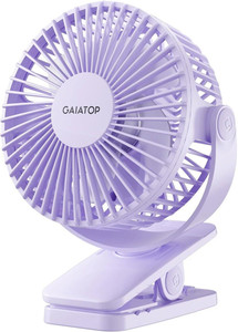 Gaiatop Portable Clip on Fan Battery Operated, Small Powerful USB Table Fan 3 Speed Quiet Mini Desk Fan, 360° Rotate Personal Cooling Fan USB Fan USB Fan USB Fan