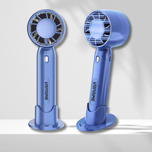 VRPRIME Rechargeable Hand Fan with Phone Holder | 3 Speed Settings | 2000mAh Battery Cooling Solution Portable USB Fan