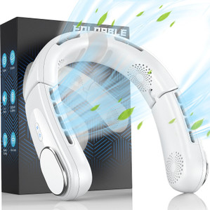 HiRobot F029 ChillGo Neck Fan, 4 Turbo Foldable Neck Fan Bladeless Fan, 5200mAh High Airflow USB Fan