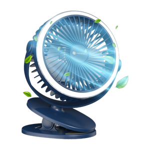 Portronics ClipCool Portable Rechargeable Fan with Clip & Ring Light, 360° Rotatable POR-3050 USB Fan