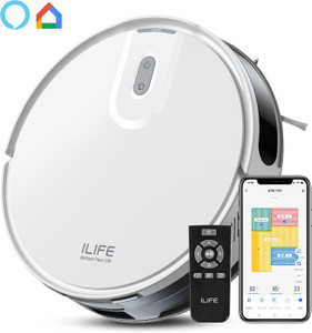 ILIFE V20 Robotic Vacuum Cleaner with Latest SoF Navigation, @5000Pa Powerful Suction Robotic Floor Cleaner with 2 in 1 Mopping and Vacuum, Anti-Bacterial Cleaning (WiFi Connectivity, Google Assistant and Alexa)