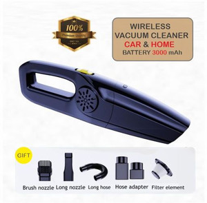 EVETIS Portable Car\Home Vacuum Cleaner Wet-Dry Wireless vacuum cleaner,3000Mah Batter, Cordless Vacuum Cleaner with 2 in 1 Mopping and Vacuum, Anti-Bacterial Cleaning, Reusable Dust Bag
