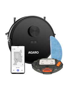 AGARO Imperial Robot Vacuum Cleaner, Dual Brush, Dry Vacuum & Wet Mop, Auto Cleaning Robotic Floor Cleaner (WiFi Connectivity)