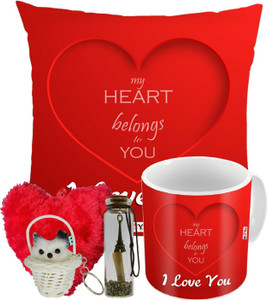 ME&YOU Cushion, Mug, Keychain, Message Pills, Soft Toy Gift Set