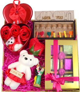MANTOUSS Artificial Flower, Message Pills, Keychain, Greeting Card Gift Set