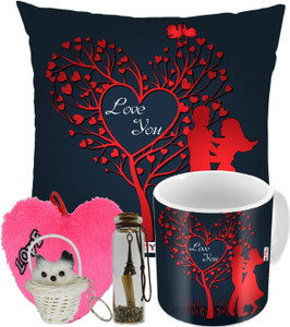 ME&YOU Cushion, Mug, Keychain, Message Pills, Soft Toy Gift Set