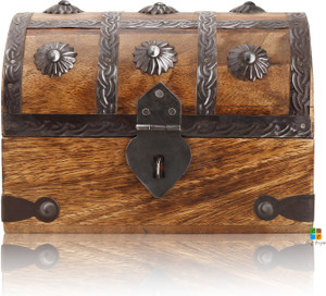 Craft Cooper Nautical cove Wooden||Pirates Treasure Chest Box Jewellery||makeup|| multi Purpose|| Vanity Box