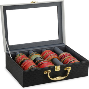 STORESHINE black grey glass design fou 4Rode Bangle Box Bangles Vanity Box