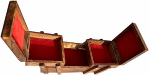 SRE Sliding Brass+Carving Jewellery Vanity Box