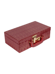 N A PURSE Wooden Two Rod Bangle Storage Box (Maroon) - Image 1