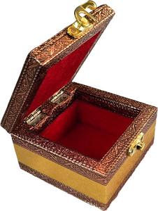 kailash enterprises Rajasthani Oxidised Wooden Jewellery box One Compartment JEWELLARY Vanity Box