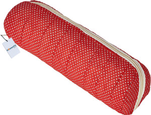 HOMESTIC Cotton Dot Single Bangle cover|Travel Zipper Bracelet Organizer|Red Jewellery Vanity Box