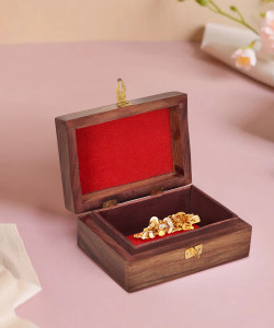 DigiRake Wooden Jewellery Box For Women (6*4 Inch) | Vanity Box Gift Items Jewellery Storage, Makeup Storage, Decorative Piece Vanity Box