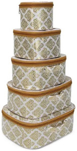 ultimatefashionista Pack of 5pc Cosmetic Box Storage Case, Bangle Box, Makeup Organizer, Cosmetic Box Vanity Box