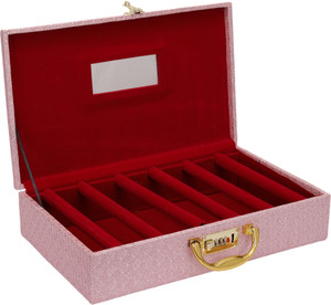 TAJ BEAUTY CENTER 6 rods bangle box stylish 6-Rods Bangle Box: Elegant Storage for Your Precious Bangles" Vanity Box