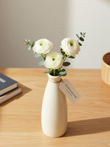 Nestloom Decor Elegant Ceramic Bottle Vase – Home Decor & Gifting | Living Room Flower Pot Ceramic Vase