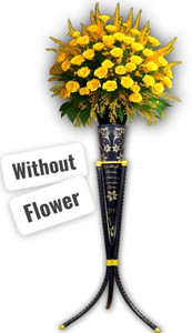 SPS Craft Black Flower Baskit (without Flower) Iron Vase