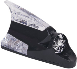 LAVITRA Car Auto Wind Power LED Light Shark Fin Antenna Flash Lamp - Black Car Auto Wind Power LED Light Shark Fin Antenna Flash Lamp - Black Satellite Vehicle Antenna
