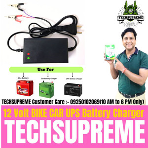 TechSupreme With Auto Cut Off & Overcharge Protection 14 Volt 2 Amp Battery Charger D5 Car Inverter