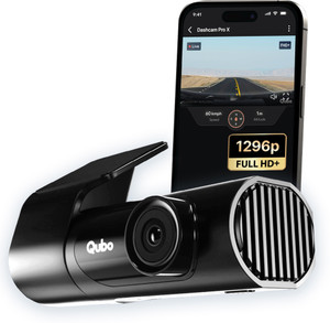 कुबो Smart Dashcam Pro X| FHD+| 1296p| NightPulse Vision| Supercapacitor|360 Rotation NA व्हीकल कैमरा सिस्टम