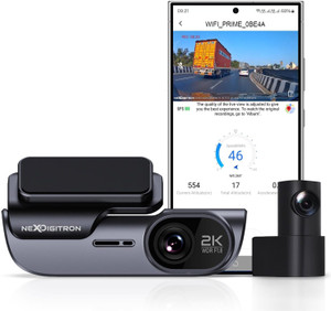 नेक्सडिजिट्रॉन PRIME 2K+ Dual Dash Camera, IMX335 Sensor, in-built GPS, Upto 256GB Support PRIME 2K+ DUAL VISION, IMX335, BUILT-IN GPS LOGGER, F1.8 6G UP TO 256GB SD CARD व्हीकल कैमरा सिस्टम