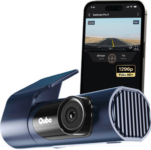 Qubo Smart Dashcam Pro X-Blue1080pSuper Wide AngleEmergency Record1TB SDCard Support Reverse Assist Camera System