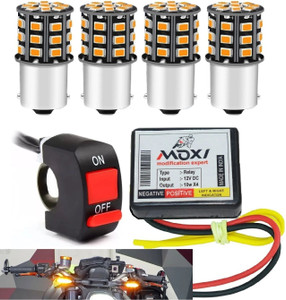 AMIRIDE Front, Rear, Side Flasher Indicator Light for Yamaha, Suzuki, Kawasaki, KTM, Bajaj, Bullet, Honda, Hero, TVS Universal For Bike