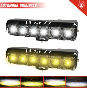 automunk 6 LENS LED LIGHT HEAVY DUTY HIGH QUALITY WHITE/YELLOW Headlight Car, Motorbike, Truck, Van LED (24 V, 100 W)