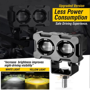 Flipkart SmartBuy Motorcycle Double Lens Dual Tone Fog Light with Smart LED with Universal Fit Fog Lamp Motorbike, Car LED (12 V, 40 W)