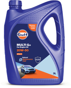 Gulf MULTI G+ 20W50 API SL/CF | Anti-wear technology | Petrol, Diesel Passenger Cars | 4 Wheeler High Performance Engine Oil
