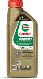 Castrol 10W-30 4T (1 Litre) POWER1 4T Engine Oil for Bikes with 3in1 Technology BS VI Ready सिंथेटिक ब्लेंड इंजन ऑइल