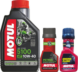 MOTUL 5100 4T 10W40 Engine Oil 1L Combo - Image 2