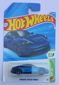 Hot Wheels Porsche Taycan EV 3/10 Blue Toy Car - Image 3