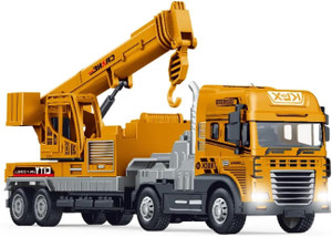 Fraimingo Heavy Duty Crane Truck Toy with Movable Hook and Light Sound Effects