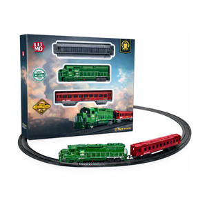 Toyify Electric Retro Toy Train & Track Set for Kids with Engine & Coach 18 PCS