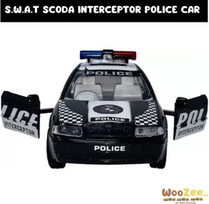 WooZee SCODA INTERCEPTOR POLICE CAR PULL BACK ACTION TOY FOR KIDS