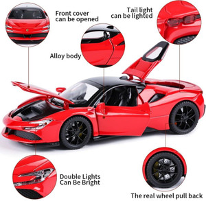Red Plus Sign Icon Pluspoint Diecast Red SF90 STRADALE Hardtop Toy Car - Diecast Red SF90 ...