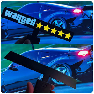 Auto MT GTA Wanted 5 Stars LED Car Window Decal 5 Lighting Mood