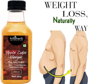 hillsherb Apple Cider Vinegar With Mother For Weight Loss |improve metabolism Vinegar Vinegar