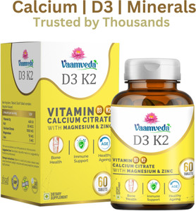 Vaamveda VitaminD3 K2 Calcium Tablet Magnesium ZincJoint Support Supplement for Men Women