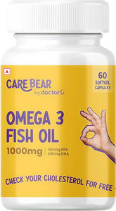 CareBear Omega 3 Fish Oil 1000 mg (EPA 360 mg, DHA 240 mg) 60 capsules