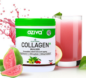 OZiva Collagen Builder for Anti-Ageing & Skin Radiance with Vitamin C, Guava Glow