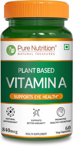 Pure Nutrition Plant-Based Vitamin A Supplement For Healthy Eye Sight With Natural Antioxidants