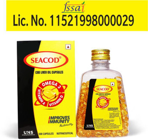 seacod Cod Fish Liver Oil 500 Capsules Price in India - Buy seacod Cod ...
