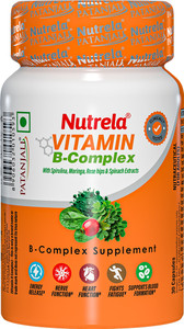 NUTRELA Vitamin B Complex Tablet with B12, Moringa & Spirulina for Energy & Immunity
