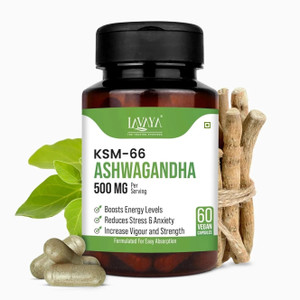 Lavaya Ashwagandha KSM-66 | Support Strength & Energy| Stress Relief | Vegan