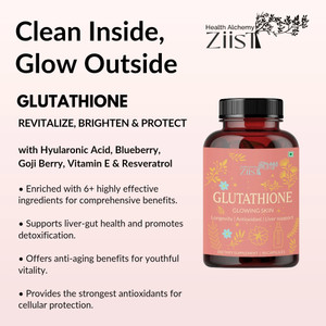 does glutathione supplement work for skin whitening Ziist Glutathione Strongest Antioxidants|Liver-Gut Health|Dietary  Supplement Capsules Price in India